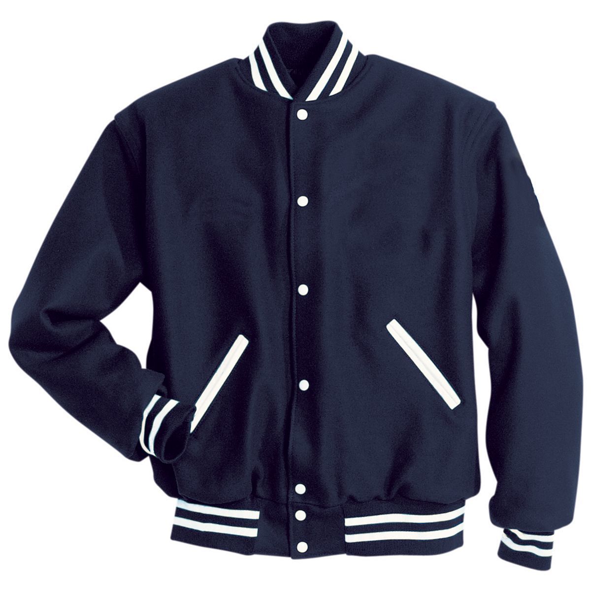 Holloway Letterman Jacket in Dark Navy/White  -Part of the Adult, Adult-Jacket, Holloway, Outerwear product lines at KanaleyCreations.com