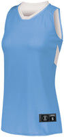 Holloway Ladies Dual-Side Single Ply Basketball Jersey in University Blue/White  -Part of the Ladies, Ladies-Jersey, Basketball, Holloway, Shirts, All-Sports, All-Sports-1 product lines at KanaleyCreations.com