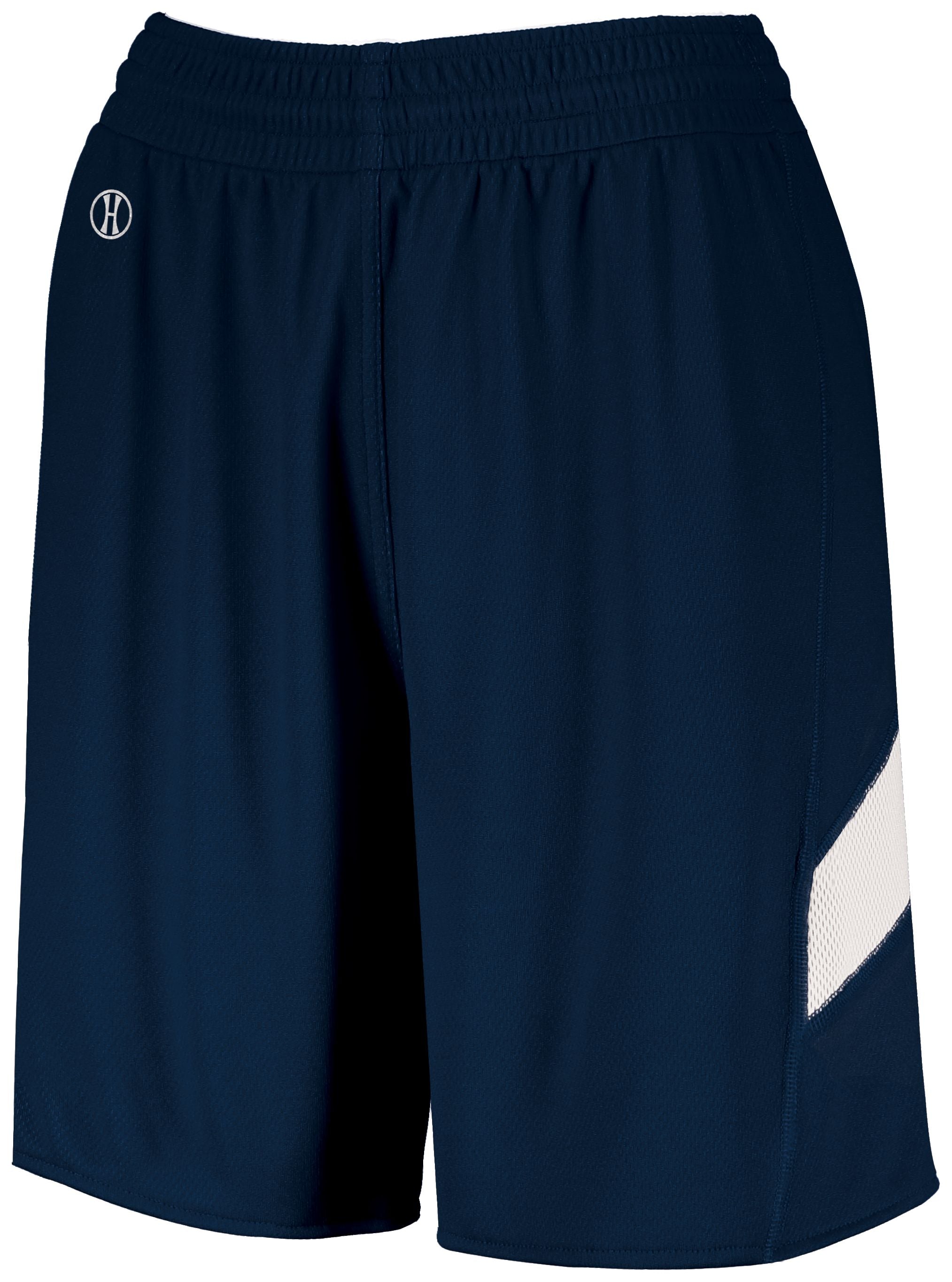 Holloway Ladies Dual-Side Single Ply Shorts in Navy/White  -Part of the Ladies, Ladies-Shorts, Basketball, Holloway, All-Sports, All-Sports-1 product lines at KanaleyCreations.com