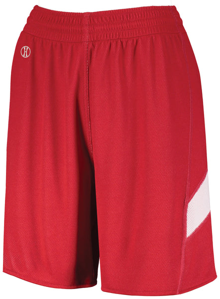 Holloway Ladies Dual-Side Single Ply Shorts in Scarlet/White  -Part of the Ladies, Ladies-Shorts, Basketball, Holloway, All-Sports, All-Sports-1 product lines at KanaleyCreations.com