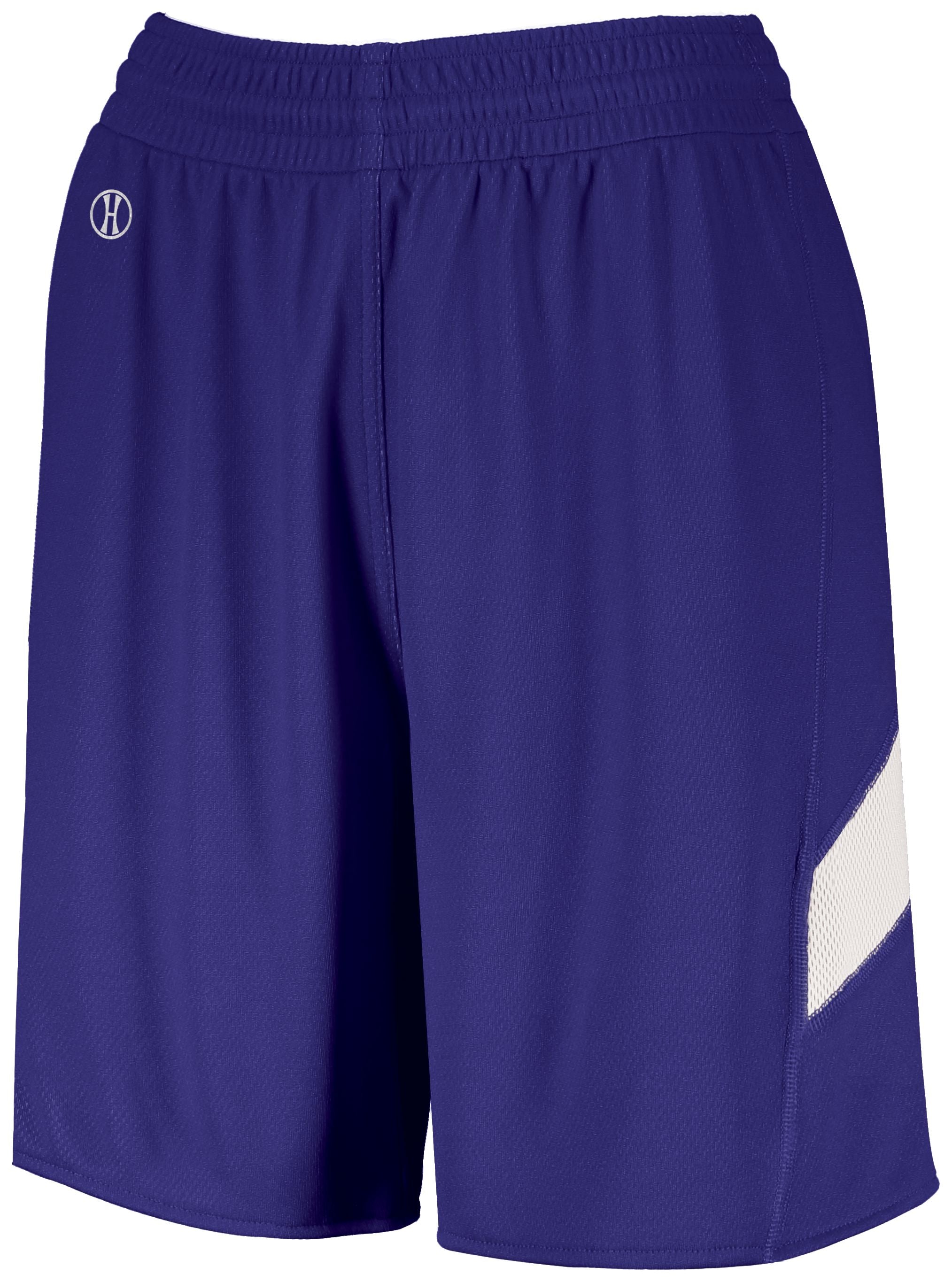 Holloway Ladies Dual-Side Single Ply Shorts in Purple/White  -Part of the Ladies, Ladies-Shorts, Basketball, Holloway, All-Sports, All-Sports-1 product lines at KanaleyCreations.com