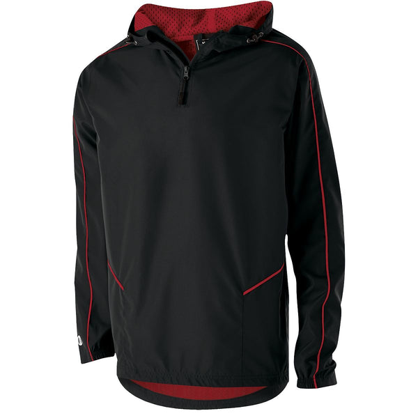 Holloway Wizard Pullover in Black/Scarlet  -Part of the Adult, Adult-Pullover, Holloway, Outerwear product lines at KanaleyCreations.com