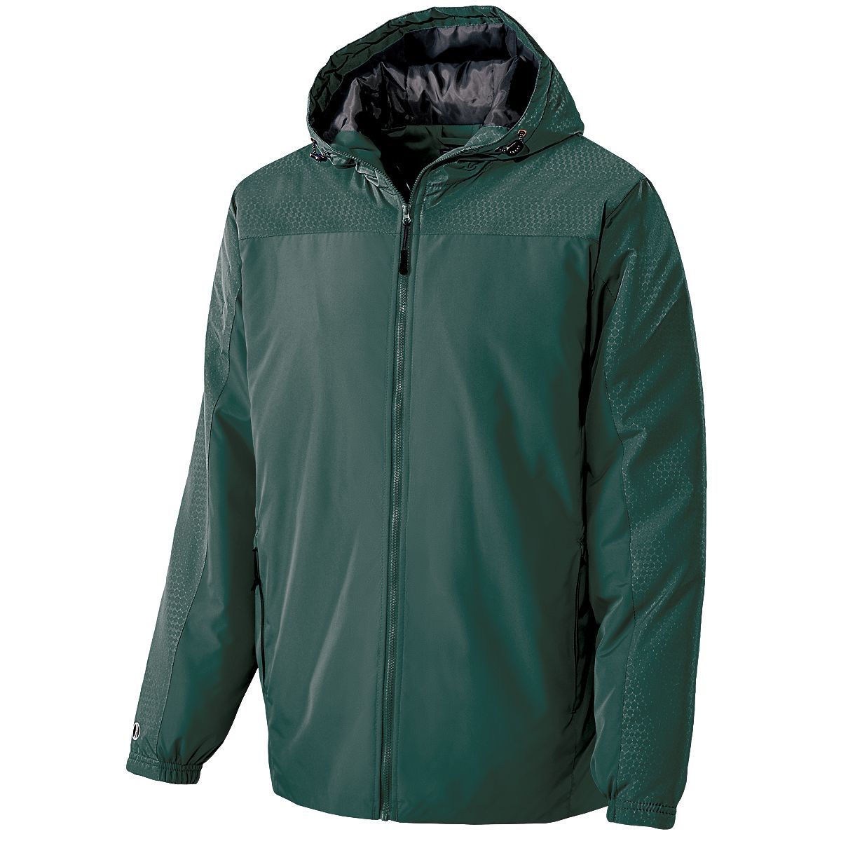 Holloway Bionic Hooded Jacket in Dark Green/Carbon  -Part of the Adult, Adult-Jacket, Holloway, Outerwear product lines at KanaleyCreations.com