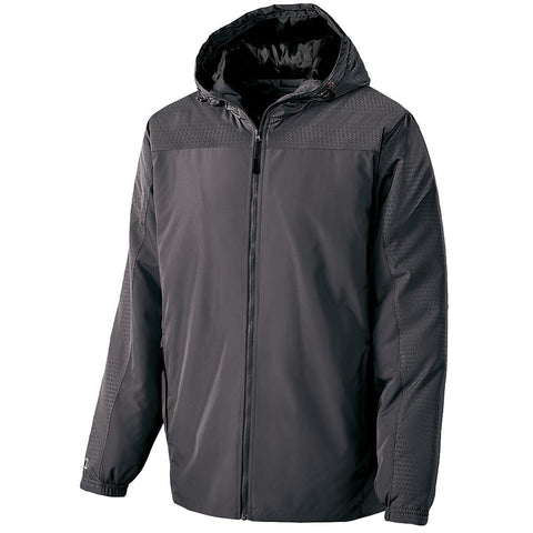 Holloway Bionic Hooded Jacket in Carbon/Black  -Part of the Adult, Adult-Jacket, Holloway, Outerwear product lines at KanaleyCreations.com