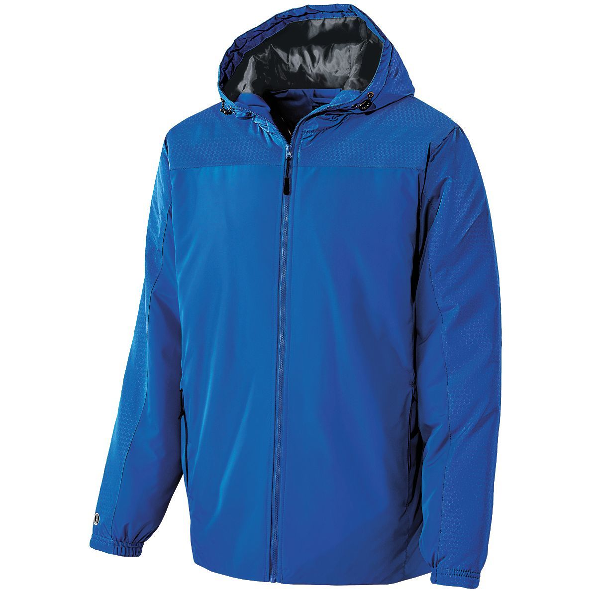 Holloway Bionic Hooded Jacket in Royal/Carbon  -Part of the Adult, Adult-Jacket, Holloway, Outerwear product lines at KanaleyCreations.com