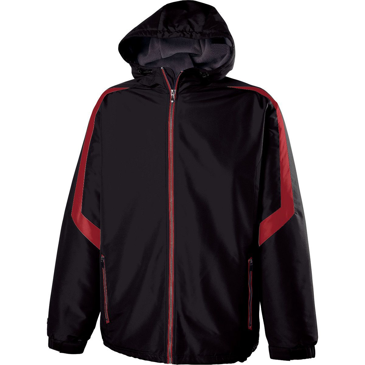 Holloway Charger Jacket in Black/Scarlet  -Part of the Adult, Adult-Jacket, Holloway, Outerwear product lines at KanaleyCreations.com
