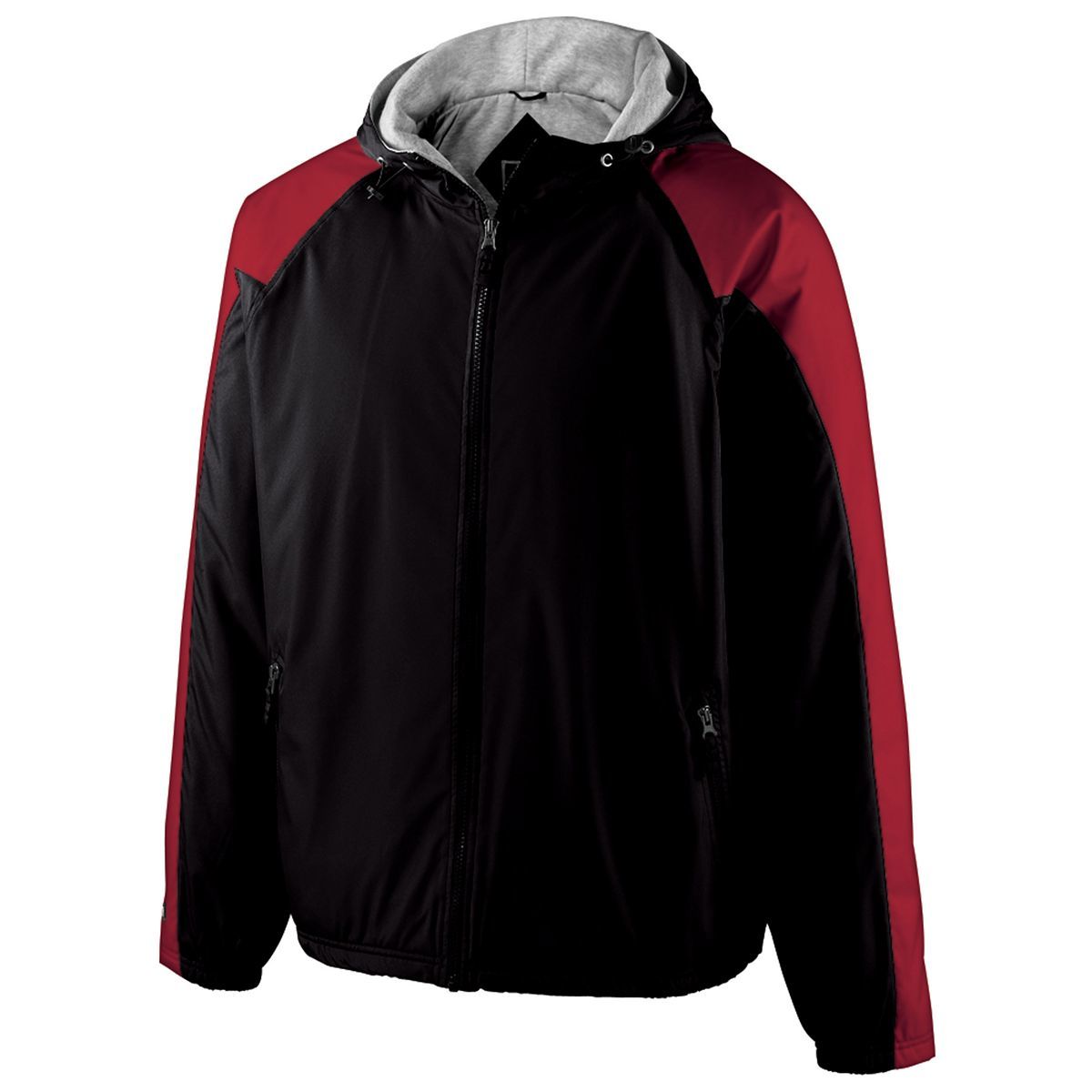 Holloway Homefield Jacket in Black/Scarlet  -Part of the Adult, Adult-Jacket, Holloway, Outerwear product lines at KanaleyCreations.com