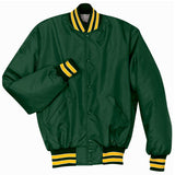 Holloway Heritage Jacket in Dark Green/Light Gold/White  -Part of the Adult, Adult-Jacket, Holloway, Outerwear product lines at KanaleyCreations.com