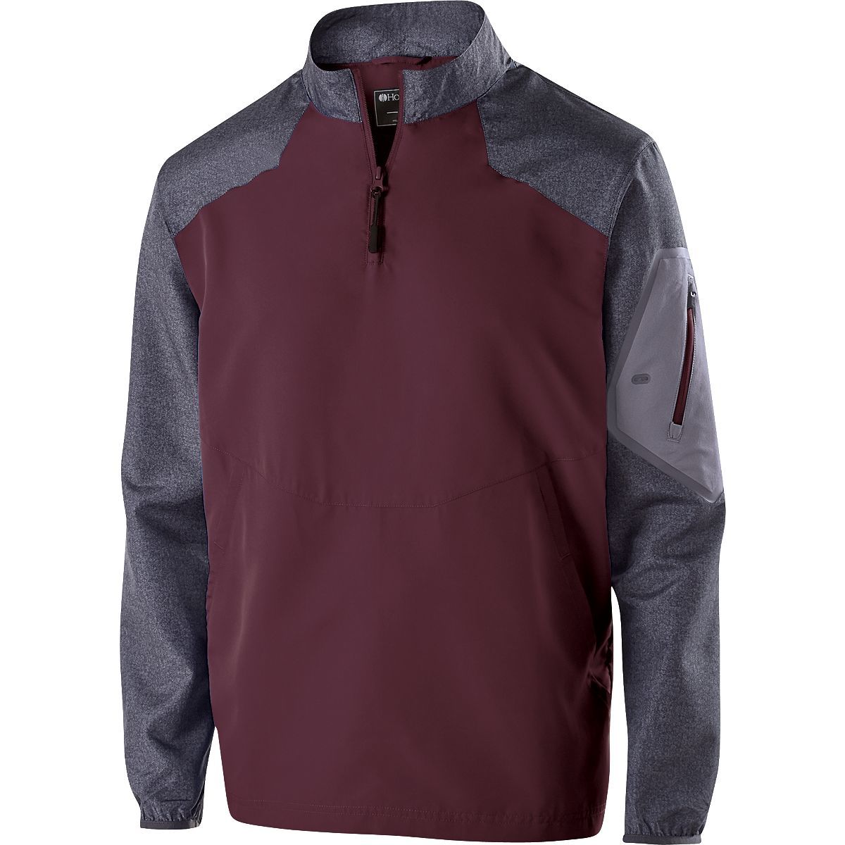 Holloway Raider Pullover in Carbon Print/Maroon  -Part of the Adult, Adult-Pullover, Holloway, Outerwear, Corporate-Collection product lines at KanaleyCreations.com