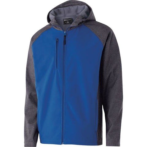 Holloway Raider Softshell Jacket in Carbon Print/Royal  -Part of the Adult, Adult-Jacket, Holloway, Outerwear product lines at KanaleyCreations.com
