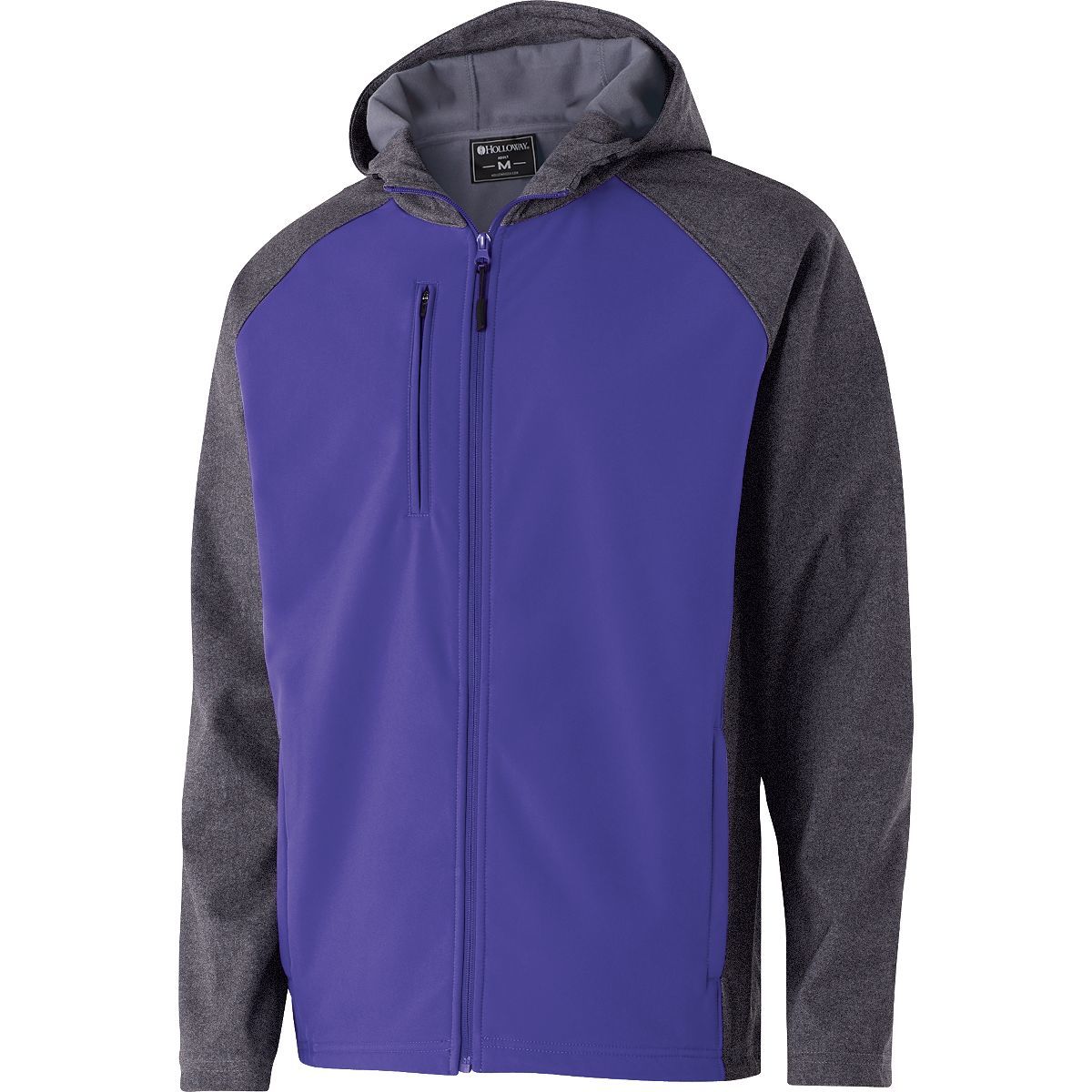 Holloway Raider Softshell Jacket in Carbon Print/Purple  -Part of the Adult, Adult-Jacket, Holloway, Outerwear product lines at KanaleyCreations.com