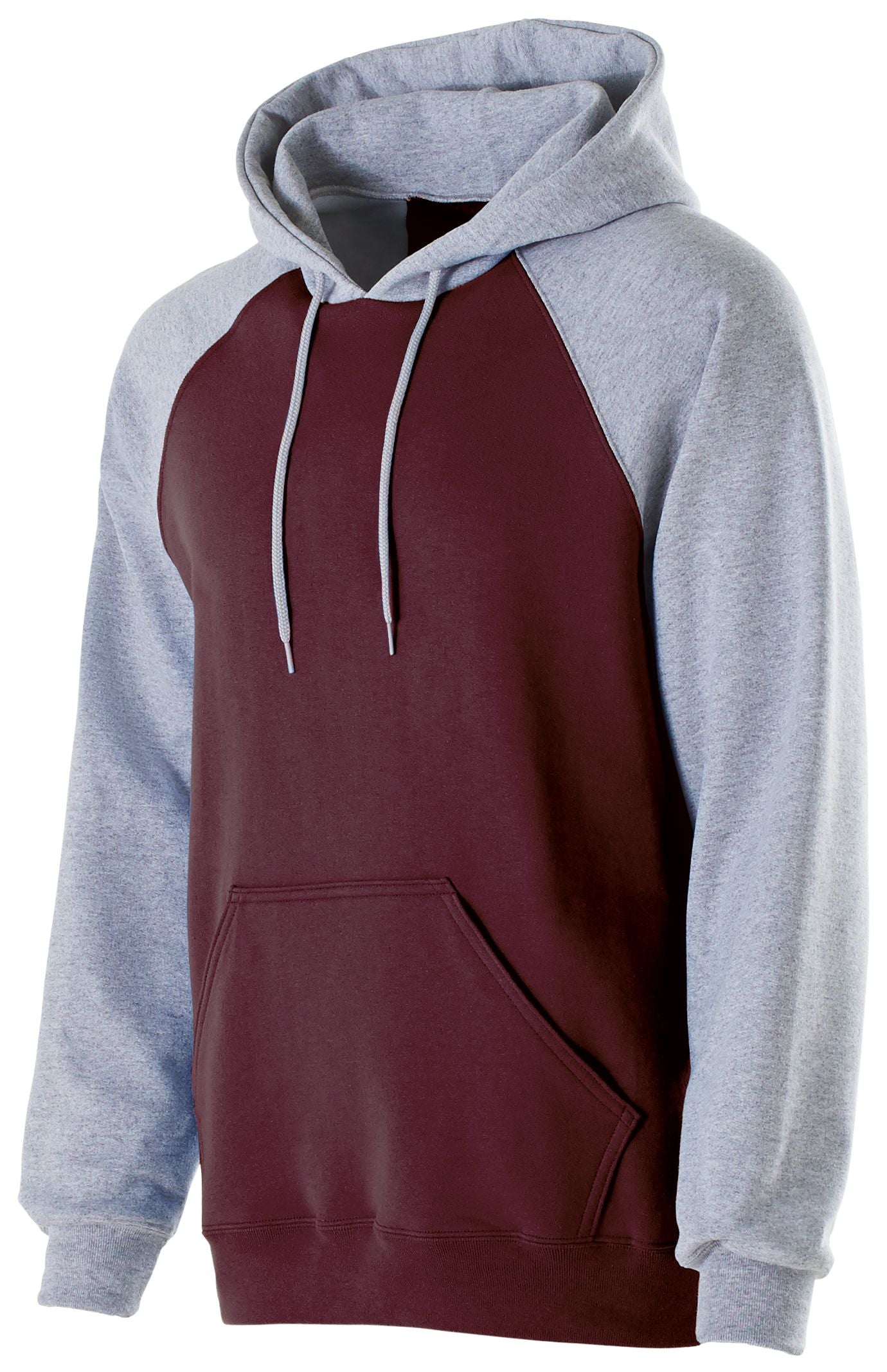 Holloway Banner Hoodie in Maroon/Athletic Heather  -Part of the Adult, Adult-Hoodie, Hoodies, Holloway product lines at KanaleyCreations.com