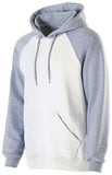 Holloway Banner Hoodie in White/Athletic Heather  -Part of the Adult, Adult-Hoodie, Hoodies, Holloway product lines at KanaleyCreations.com