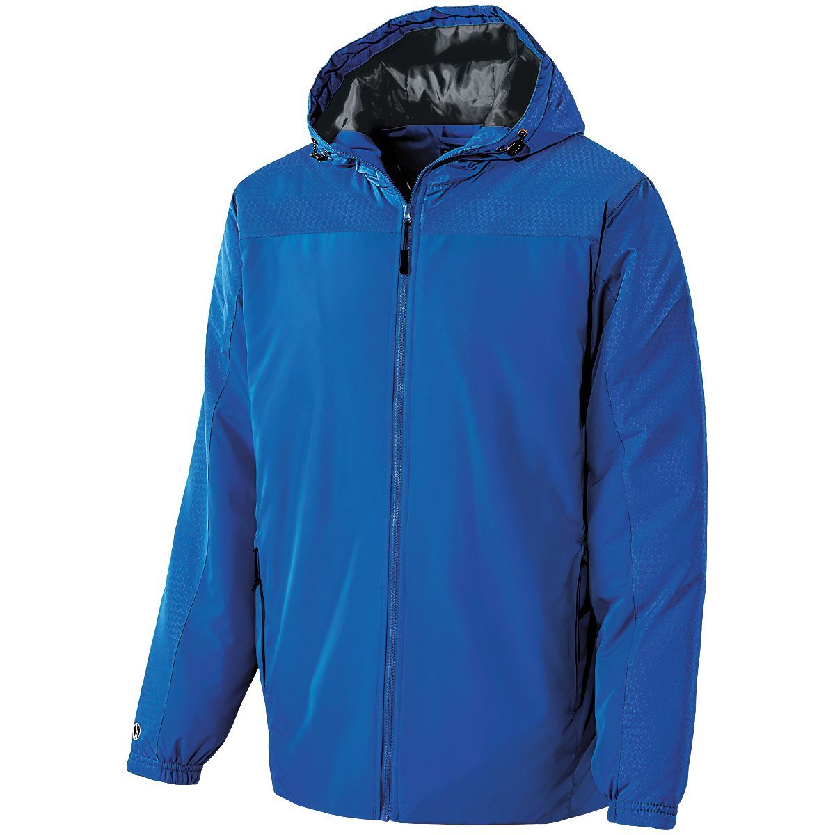 Holloway Youth Bionic Hooded Jacket in Royal/Carbon  -Part of the Youth, Youth-Jacket, Holloway, Outerwear product lines at KanaleyCreations.com