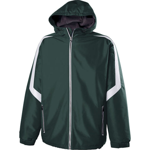 Holloway Youth Charger Jacket in Dark Green/White  -Part of the Youth, Youth-Jacket, Holloway, Outerwear product lines at KanaleyCreations.com