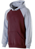 Holloway Youth Banner Hoodie in Maroon/Athletic Heather  -Part of the Youth, Youth-Hoodie, Hoodies, Holloway product lines at KanaleyCreations.com