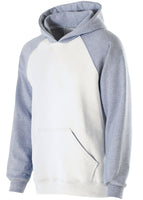 Holloway Youth Banner Hoodie in White/Athletic Heather  -Part of the Youth, Youth-Hoodie, Hoodies, Holloway product lines at KanaleyCreations.com