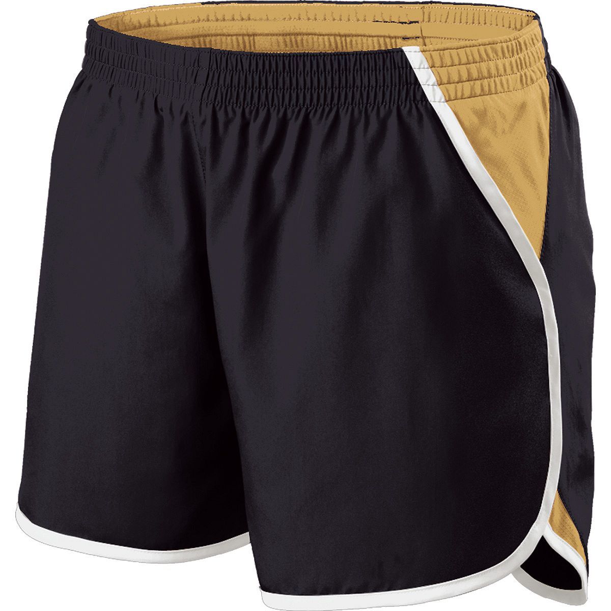 Holloway Energize Shorts in Black/Vegas Gold/White  -Part of the Ladies, Ladies-Shorts, Holloway product lines at KanaleyCreations.com