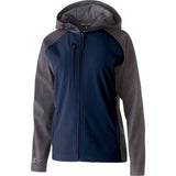 Holloway Ladies Raider Softshell Jacket in Carbon Print/Navy  -Part of the Ladies, Ladies-Jacket, Holloway, Outerwear product lines at KanaleyCreations.com