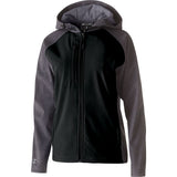 Holloway Ladies Raider Softshell Jacket in Carbon Print/Black  -Part of the Ladies, Ladies-Jacket, Holloway, Outerwear product lines at KanaleyCreations.com