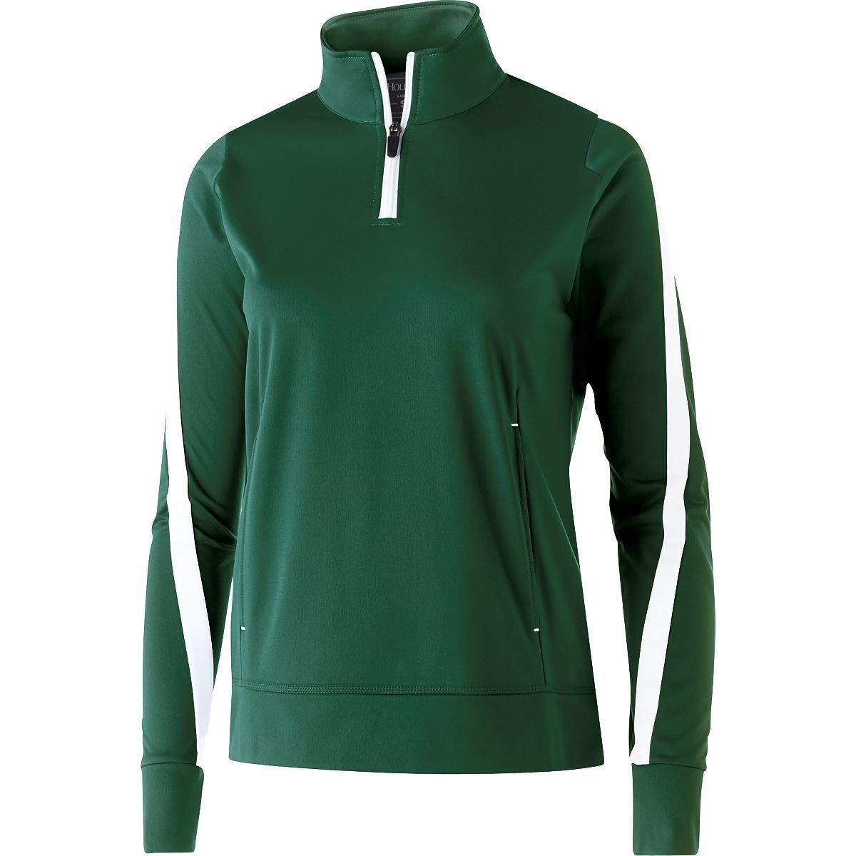 Holloway Ladies Determination Pullover in Forest/White  -Part of the Ladies, Ladies-Pullover, Holloway, Outerwear product lines at KanaleyCreations.com