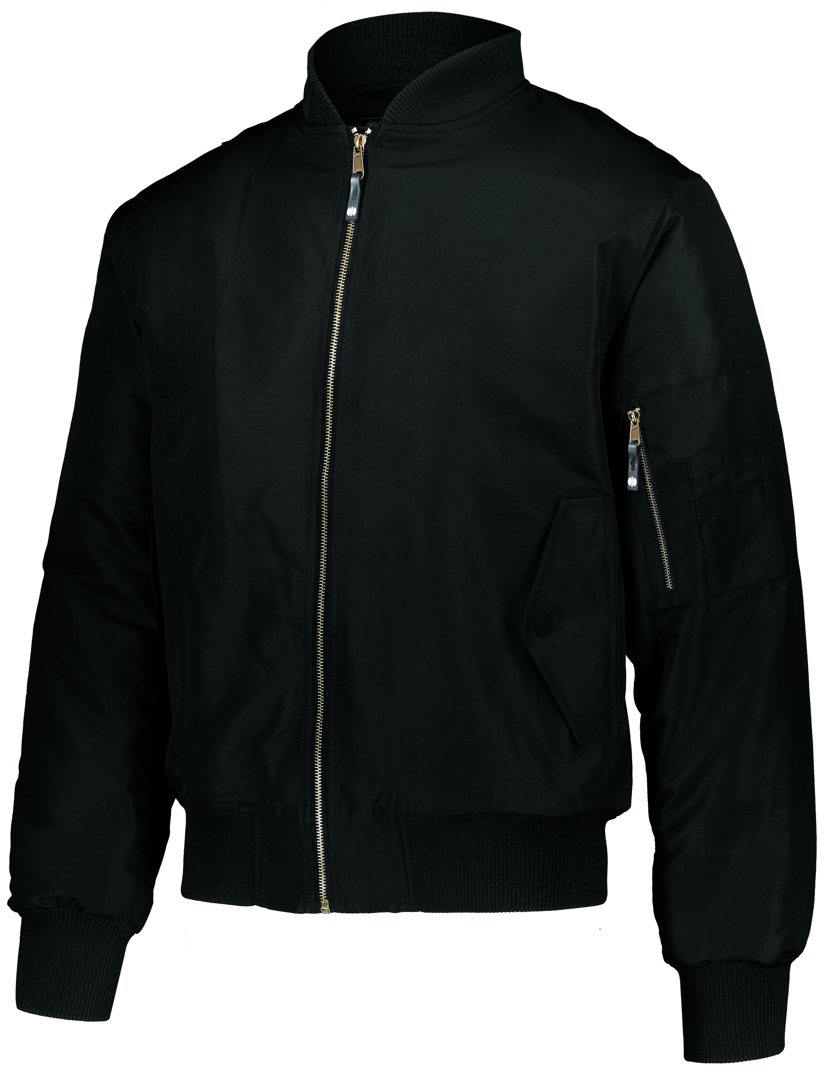 Holloway Flight Bomber Jacket in Black  -Part of the Adult, Adult-Jacket, Holloway, Outerwear product lines at KanaleyCreations.com
