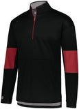 Holloway Sof-Stretch Pullover in Black/Scarlet  -Part of the Adult, Adult-Pullover, Holloway, Outerwear product lines at KanaleyCreations.com