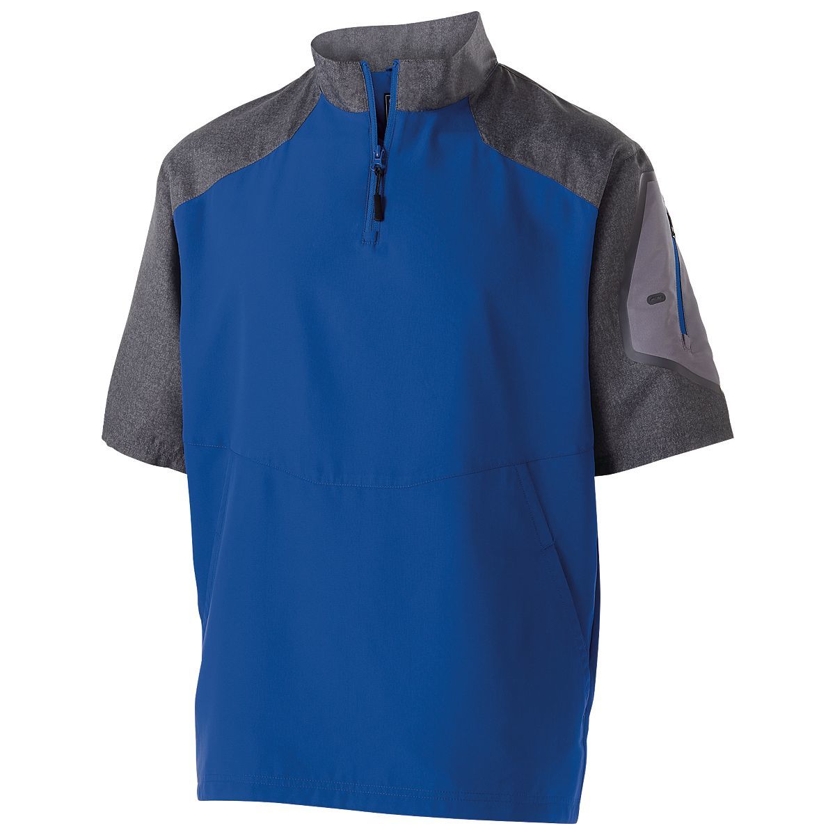 Holloway Raider  Short Sleeve Pullover in Carbon Print/Royal  -Part of the Adult, Adult-Pullover, Holloway, Outerwear product lines at KanaleyCreations.com