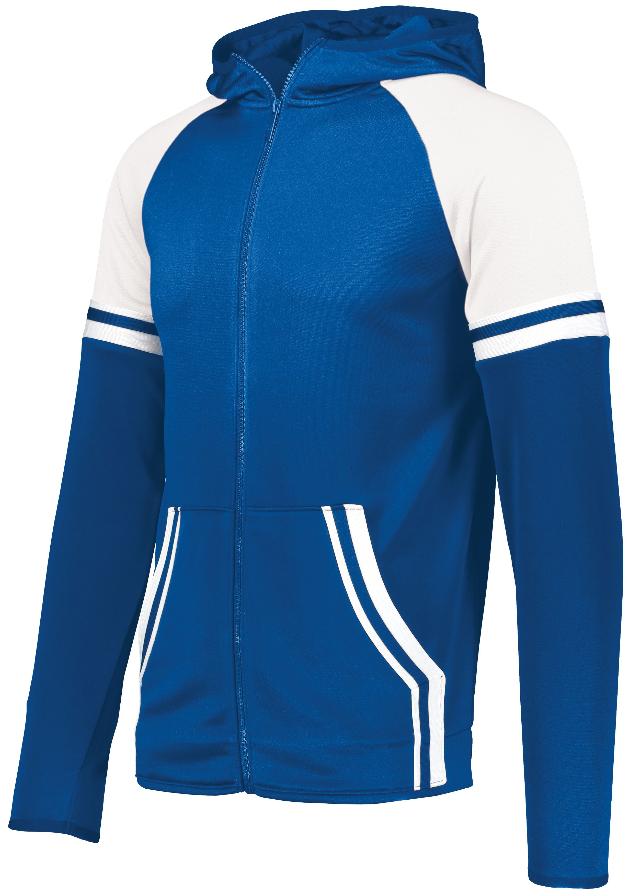 Holloway Youth Retro Grade Jacket in Royal/White  -Part of the Youth, Youth-Jacket, Holloway, Outerwear product lines at KanaleyCreations.com