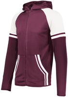 Holloway Retro Grade Jacket in Maroon/White  -Part of the Adult, Adult-Jacket, Holloway, Outerwear product lines at KanaleyCreations.com