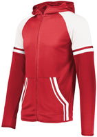 Holloway Youth Retro Grade Jacket in Scarlet/White  -Part of the Youth, Youth-Jacket, Holloway, Outerwear product lines at KanaleyCreations.com