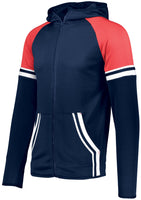 Holloway Youth Retro Grade Jacket in Navy/Scarlet  -Part of the Youth, Youth-Jacket, Holloway, Outerwear product lines at KanaleyCreations.com