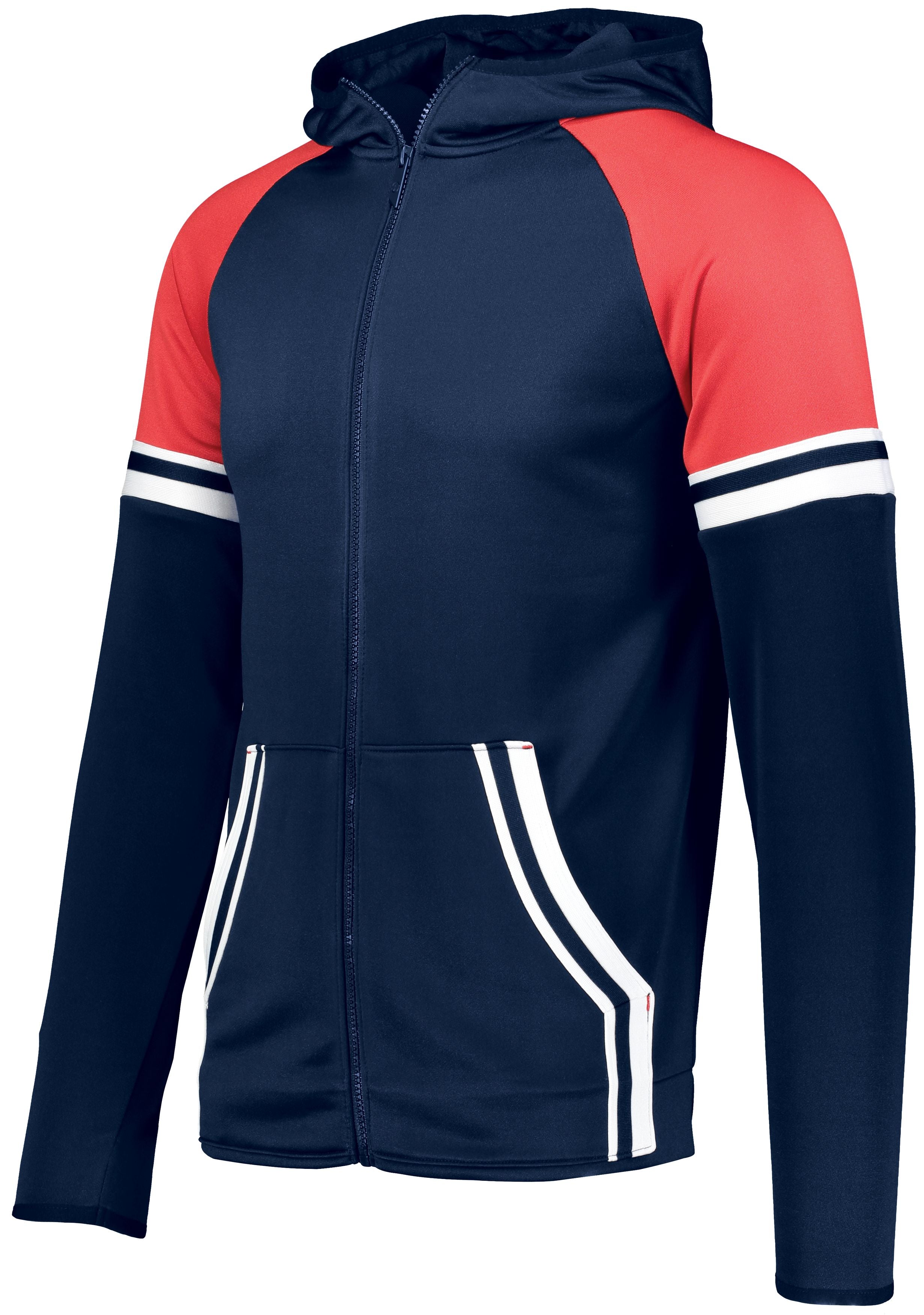 Holloway Retro Grade Jacket in Navy/Scarlet  -Part of the Adult, Adult-Jacket, Holloway, Outerwear product lines at KanaleyCreations.com