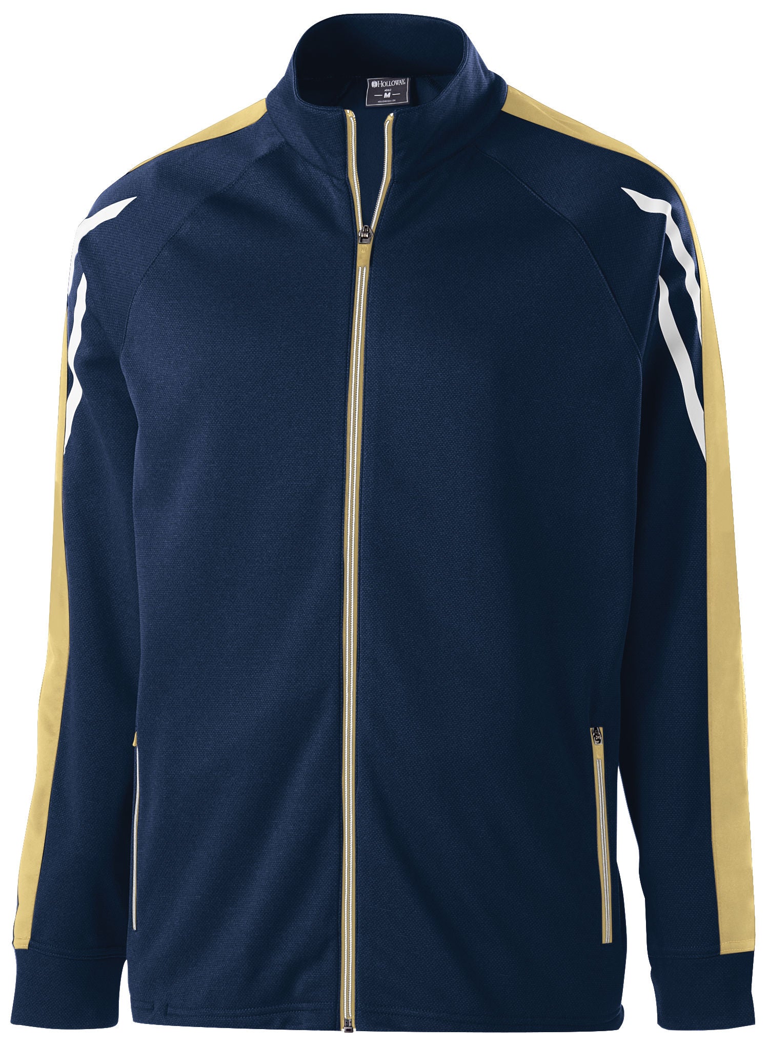 Holloway Flux Jacket in Navy Heather/Vegas Gold/White  -Part of the Adult, Adult-Jacket, Holloway, Outerwear, Flux-Collection, Corporate-Collection product lines at KanaleyCreations.com