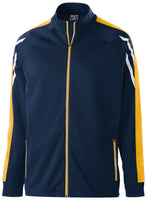 Holloway Flux Jacket in Navy Heather/Light Gold/White  -Part of the Adult, Adult-Jacket, Holloway, Outerwear, Flux-Collection, Corporate-Collection product lines at KanaleyCreations.com