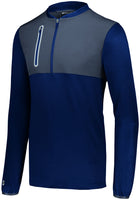 Holloway Weld Hybrid Pullover in Navy/Carbon  -Part of the Adult, Adult-Pullover, Holloway, Outerwear, Weld-Collection product lines at KanaleyCreations.com