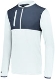 Holloway Weld Hybrid Pullover in White/Carbon  -Part of the Adult, Adult-Pullover, Holloway, Outerwear, Weld-Collection product lines at KanaleyCreations.com