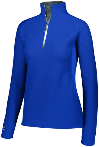 Holloway Ladies Invert 1/2 Zip Pullover in Royal  -Part of the Ladies, Ladies-Pullover, Holloway, Outerwear, Invert-Collection product lines at KanaleyCreations.com