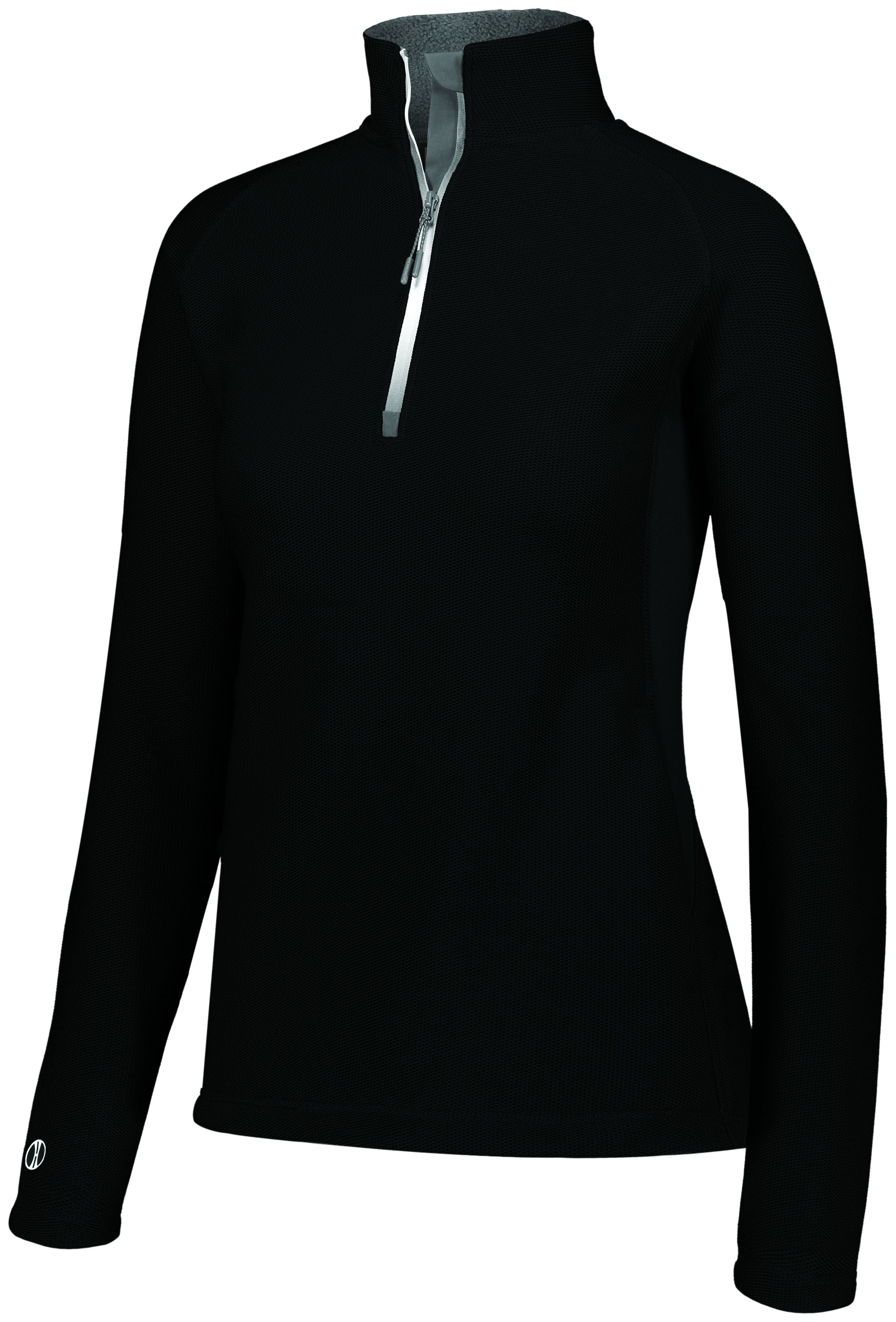 Holloway Ladies Invert 1/2 Zip Pullover in Black  -Part of the Ladies, Ladies-Pullover, Holloway, Outerwear, Invert-Collection product lines at KanaleyCreations.com