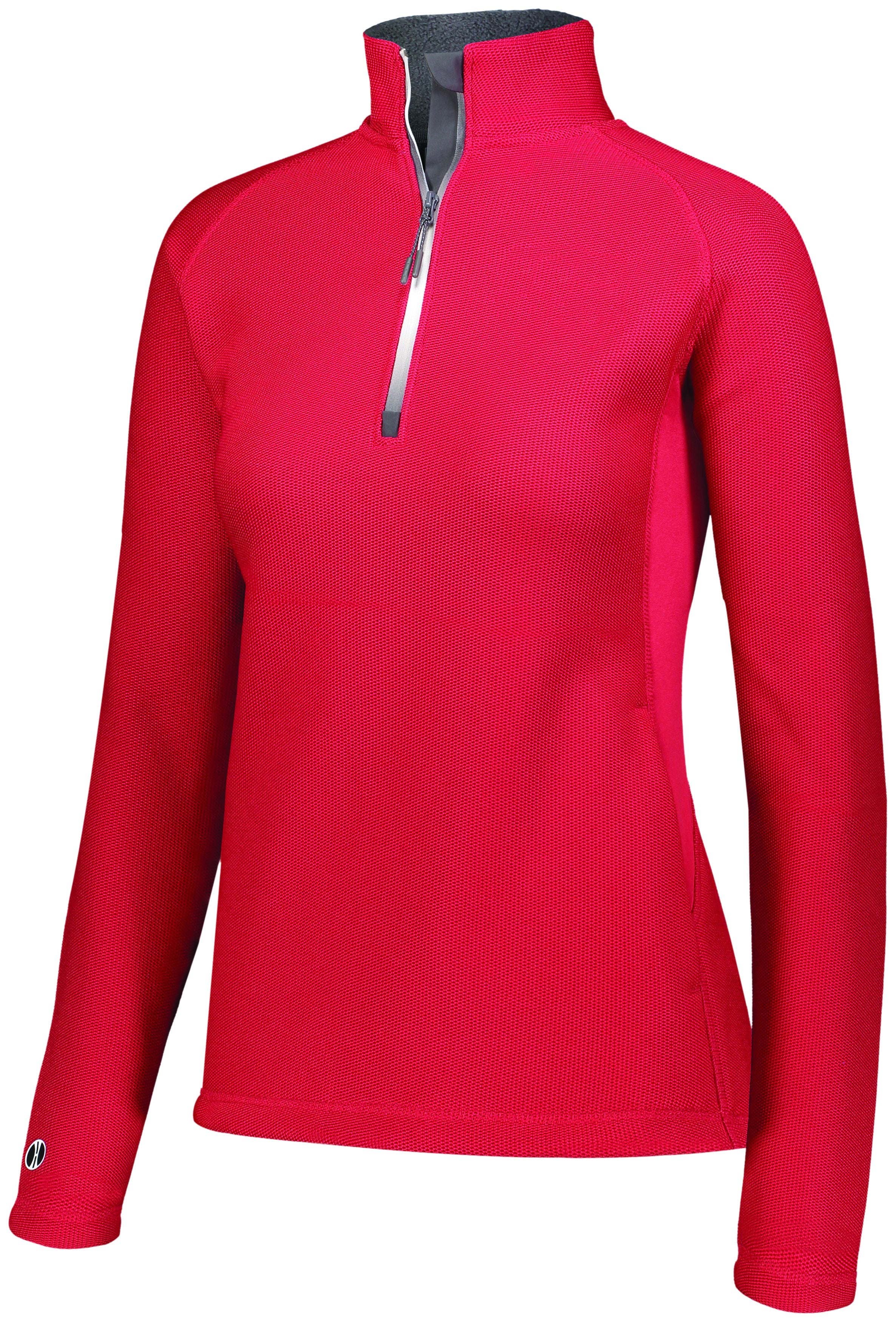 Holloway Ladies Invert 1/2 Zip Pullover in Scarlet  -Part of the Ladies, Ladies-Pullover, Holloway, Outerwear, Invert-Collection product lines at KanaleyCreations.com