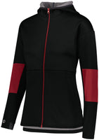 Holloway Ladies Sof-Stretch Jacket in Black/Scarlet  -Part of the Ladies, Ladies-Jacket, Holloway, Outerwear product lines at KanaleyCreations.com