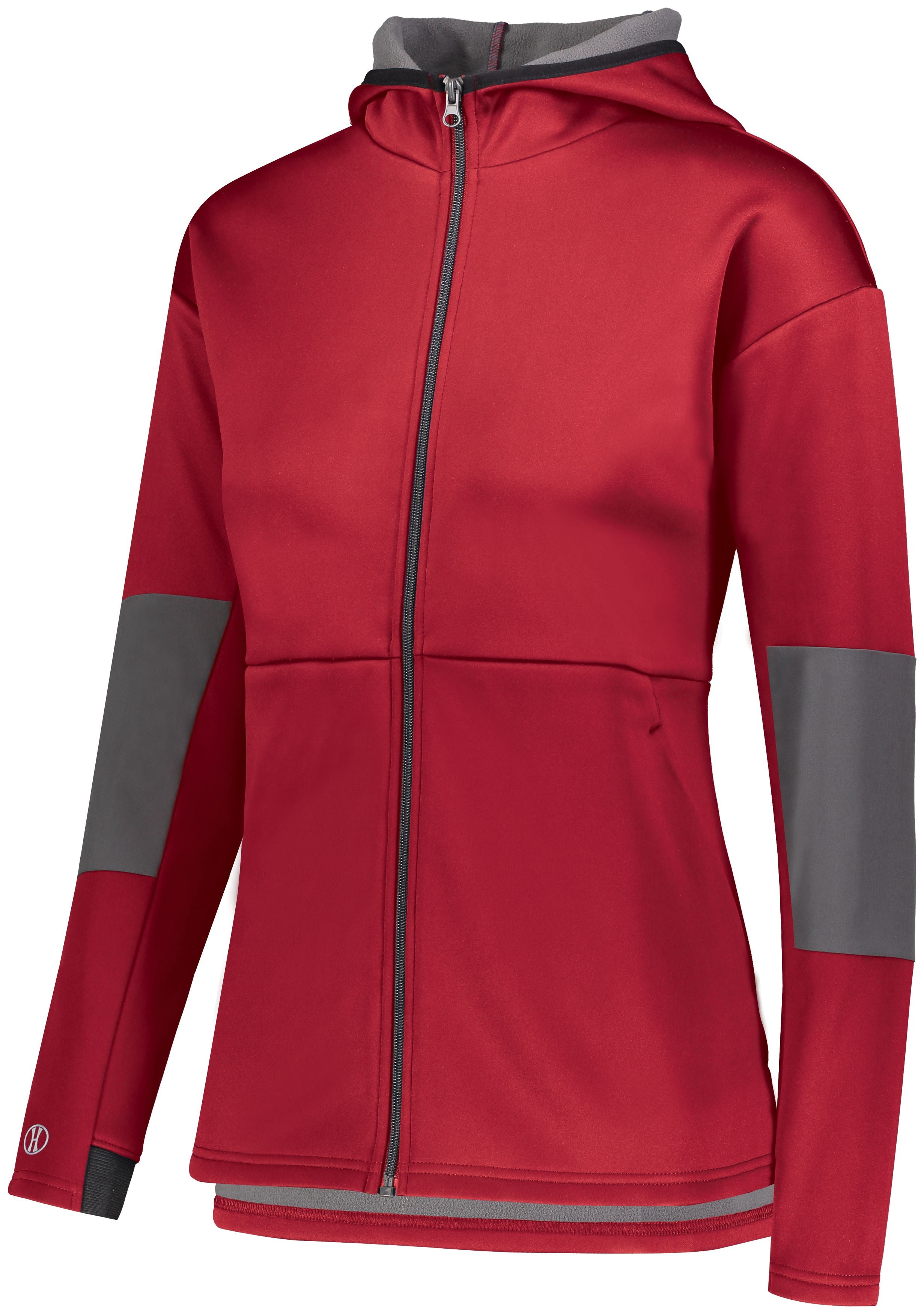 Holloway Ladies Sof-Stretch Jacket in Scarlet/Carbon  -Part of the Ladies, Ladies-Jacket, Holloway, Outerwear product lines at KanaleyCreations.com