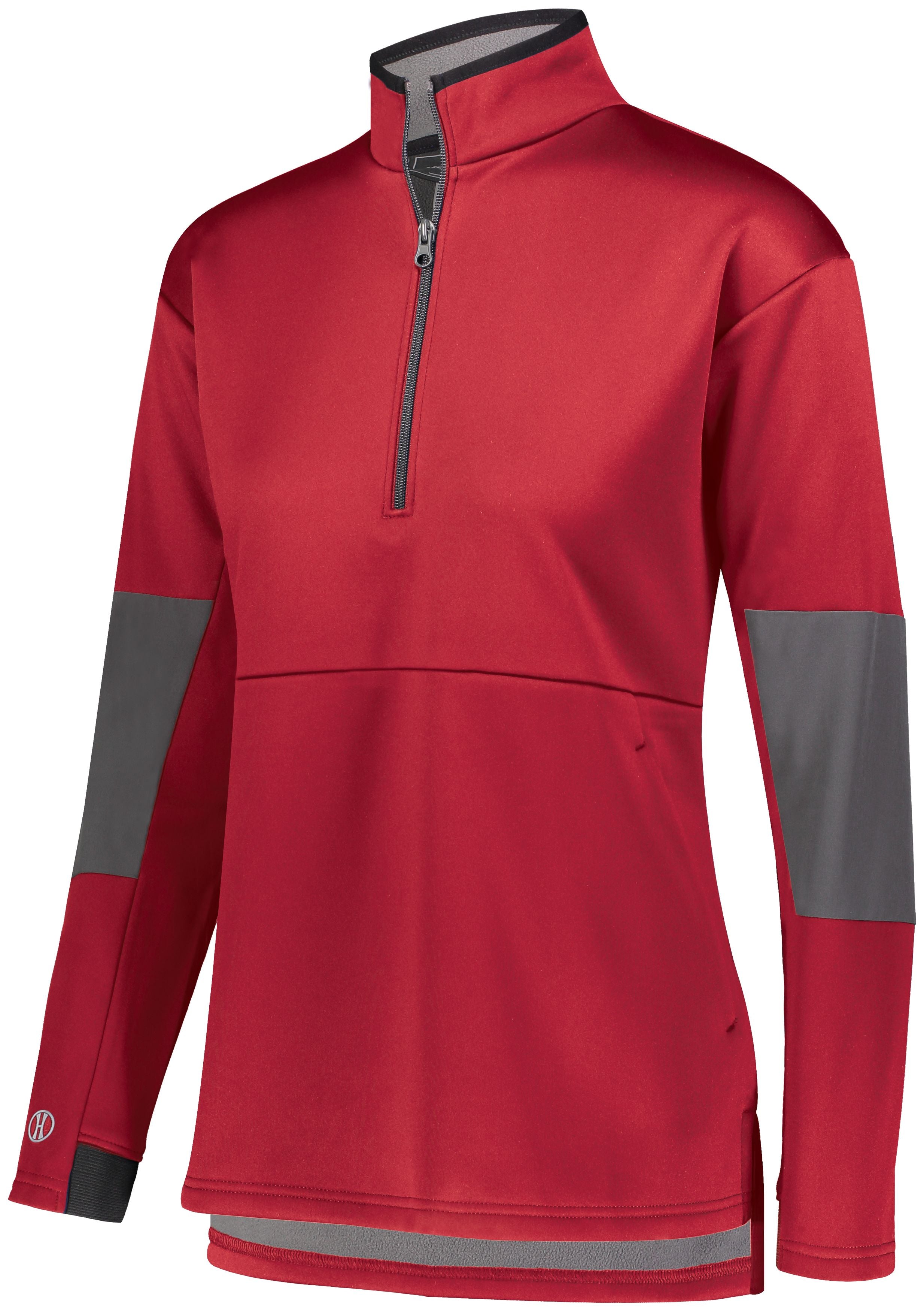 Holloway Ladies Sof-Stretch Pullover in Scarlet/Carbon  -Part of the Ladies, Ladies-Pullover, Holloway, Outerwear product lines at KanaleyCreations.com