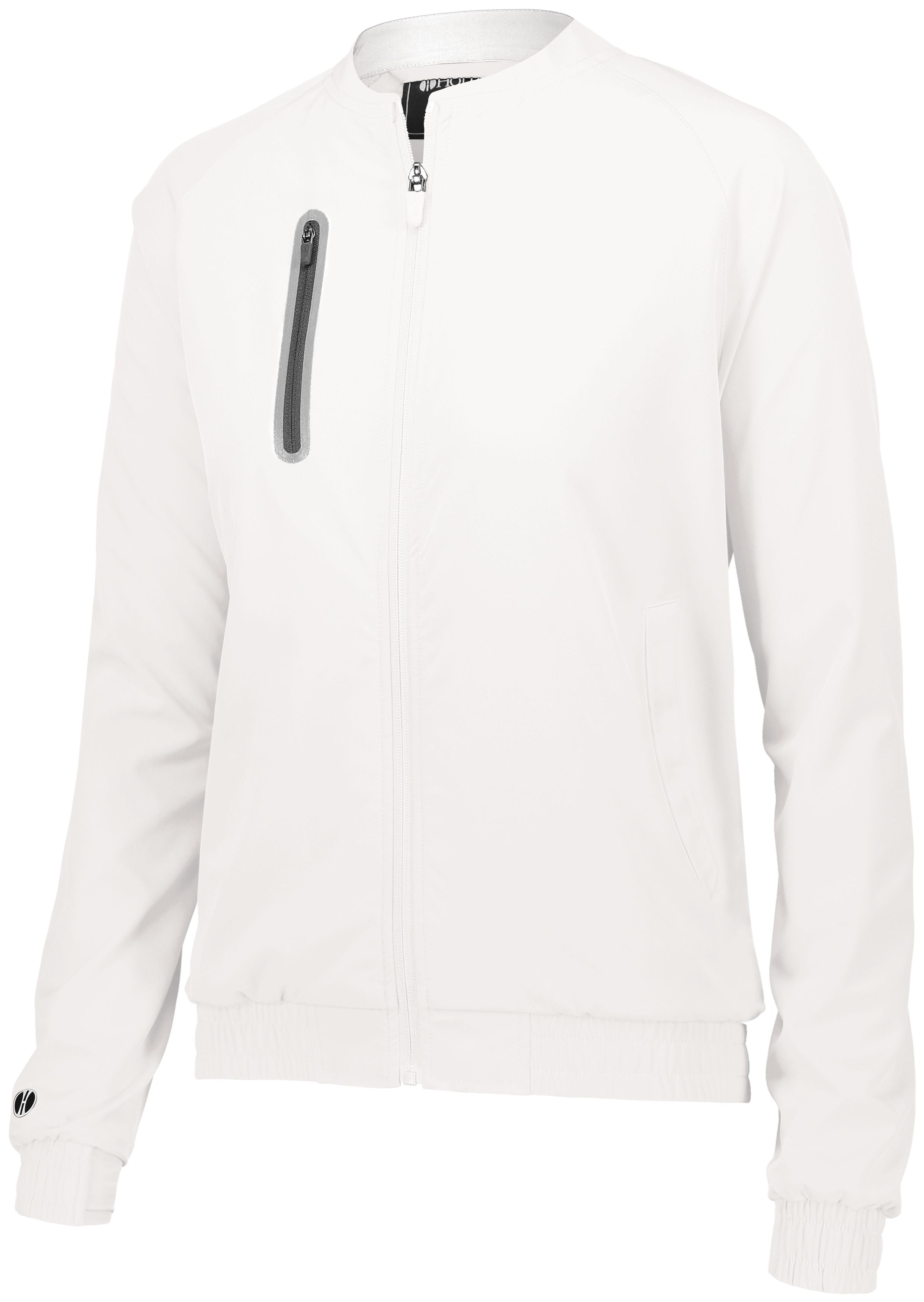 Holloway Ladies Weld Jacket in White  -Part of the Ladies, Ladies-Jacket, Holloway, Outerwear, Weld-Collection product lines at KanaleyCreations.com