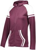 Holloway Ladies Retro Grade Jacket in Maroon/White  -Part of the Ladies, Ladies-Jacket, Holloway, Outerwear product lines at KanaleyCreations.com