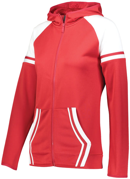 Holloway Ladies Retro Grade Jacket in Scarlet/White  -Part of the Ladies, Ladies-Jacket, Holloway, Outerwear product lines at KanaleyCreations.com