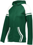 Holloway Ladies Retro Grade Jacket in Forest/White  -Part of the Ladies, Ladies-Jacket, Holloway, Outerwear product lines at KanaleyCreations.com