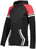 Holloway Ladies Retro Grade Jacket in Black/Scarlet  -Part of the Ladies, Ladies-Jacket, Holloway, Outerwear product lines at KanaleyCreations.com