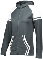 Holloway Ladies Retro Grade Jacket in Graphite/White  -Part of the Ladies, Ladies-Jacket, Holloway, Outerwear product lines at KanaleyCreations.com