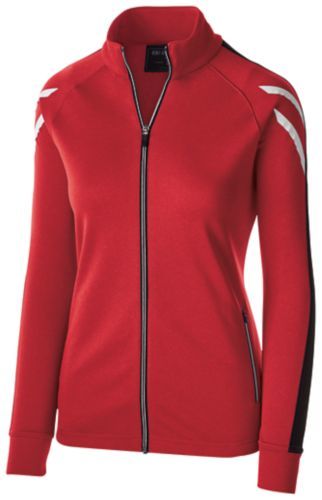 Holloway Ladies Flux Jacket in Scarlet Heather/Black/White  -Part of the Ladies, Ladies-Jacket, Holloway, Outerwear, Flux-Collection, Corporate-Collection product lines at KanaleyCreations.com